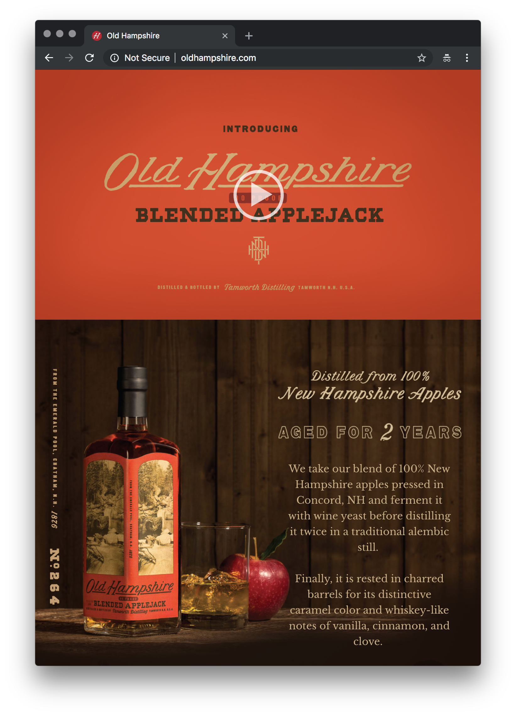Chocorua Whiskey Website